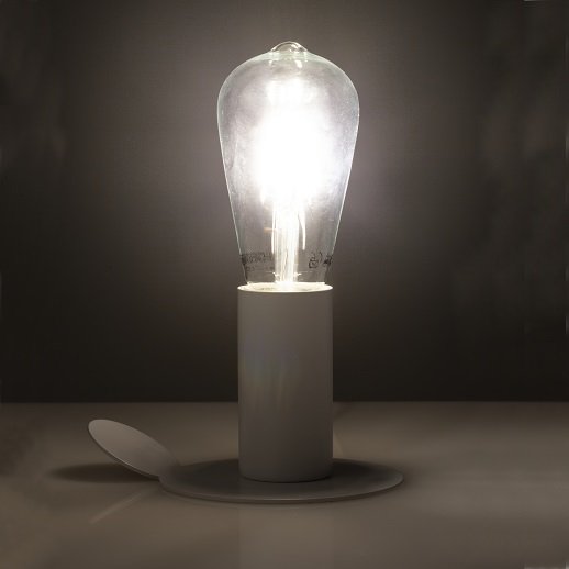 Lampada da tavolo applique in metallo con base magnetica cm Ø 11x9h