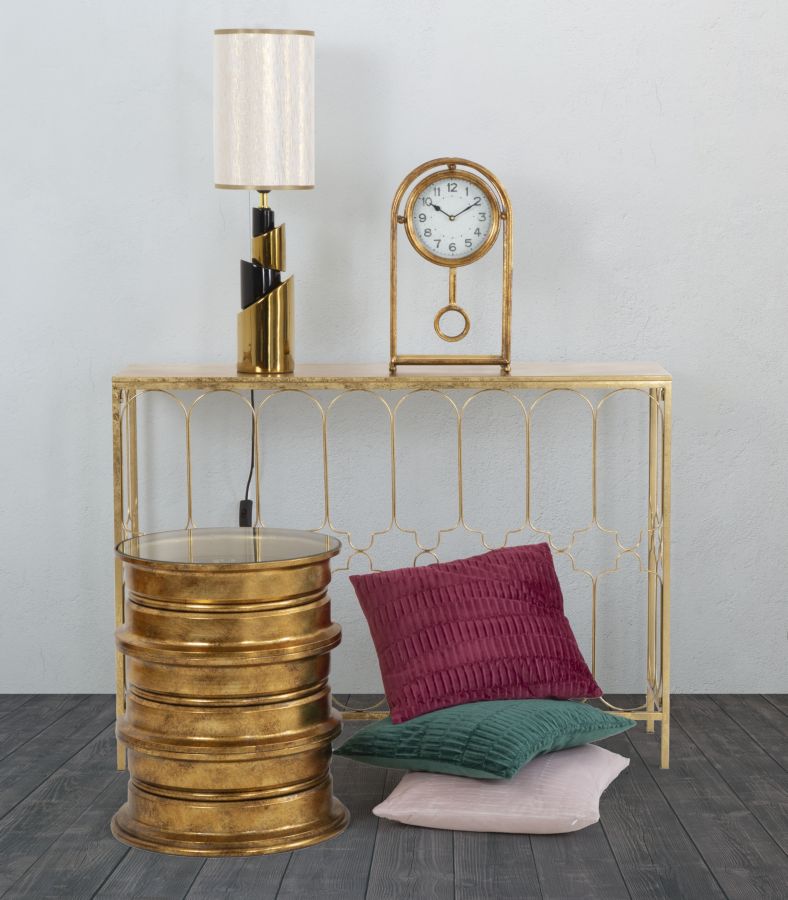 consolle design in ferro colore oro