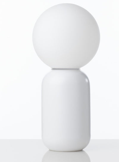 Lampada da tavolo moderna in ceramica e vetro colore bianco cm Ø 14x32h