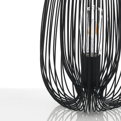 Lampada da tavolo struttura in metallo colore nero opaco cm Ø 23x34h