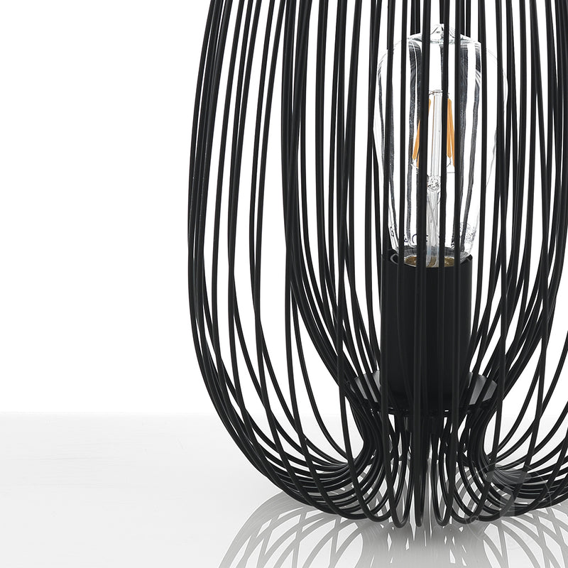 Lampada da tavolo struttura in metallo colore nero opaco cm Ø 23x34h