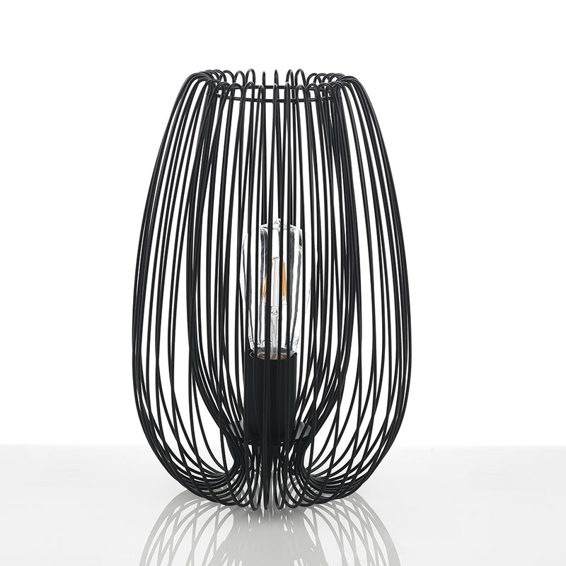 Lampada da tavolo struttura in metallo colore nero opaco cm Ø 23x34h