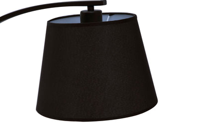 Lampada da tavolo scrivania in metallo e tessuto colore nero cm 24x55x60h
