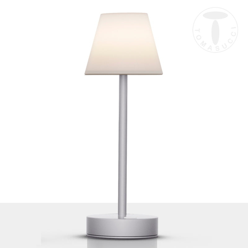 Lampada da tavolo per interno ed esterno senza fili ricaricabile cm Ø 11x32h - vari colori