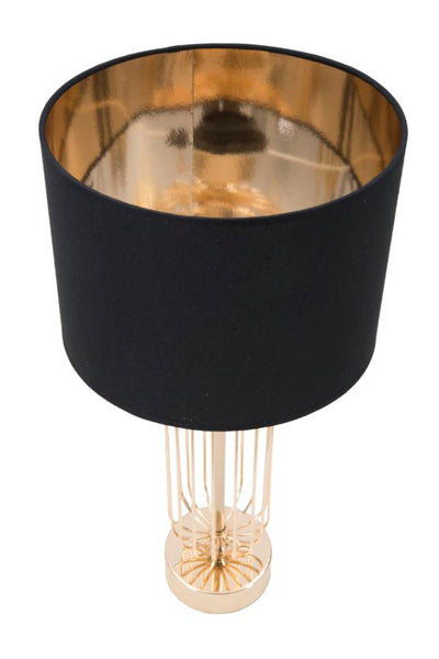 Lampada da salotto o camera moderna colore oro e nero cm Ø 25x51h