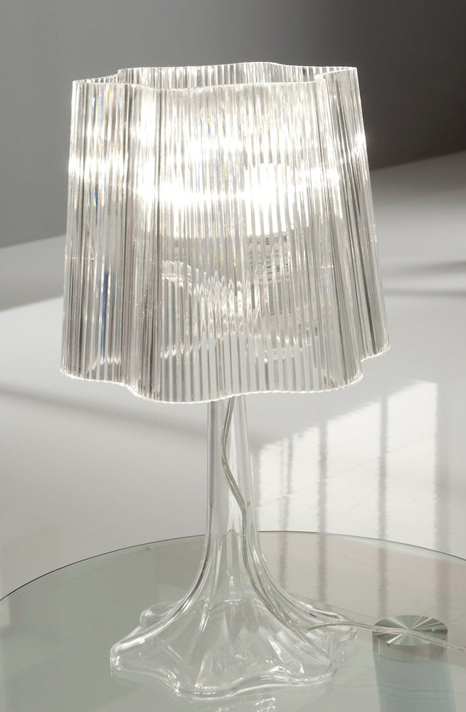 Lampada da tavolo salotto classica trasparente cm Ø 24x43h