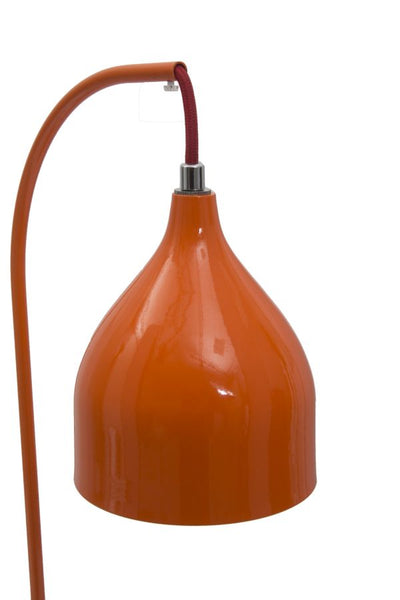 lampada da tavolo scrivania in metallo colore arancio