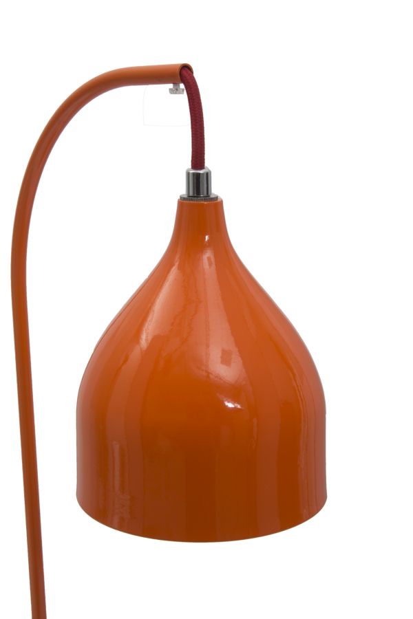 lampada da tavolo scrivania in metallo colore arancio