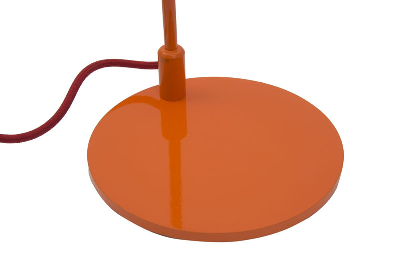 lampada da tavolo scrivania in metallo colore arancio