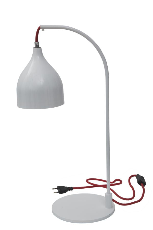 lampada da tavolo scrivania in metallo colore bianco