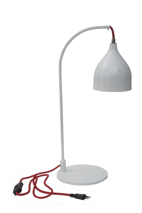lampada da tavolo scrivania in metallo colore bianco
