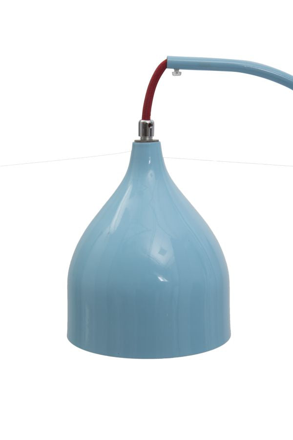 lampada da tavolo scrivania in metallo colore celeste