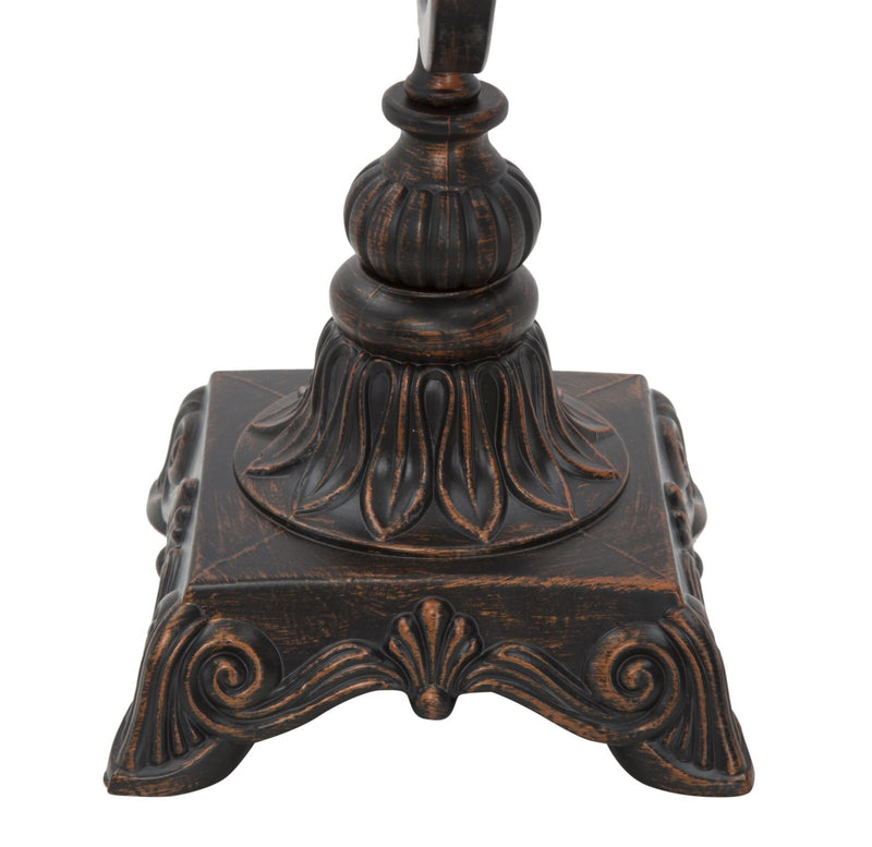 Lampada da tavolo World in ferro stile industrial colore nero cm 24x20x40h