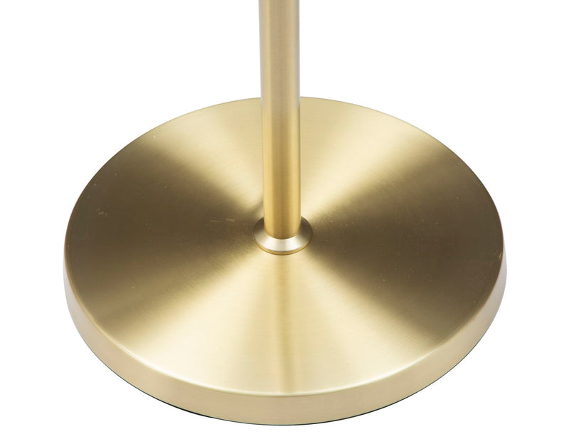 Piantana moderna in metallo dorato con sfere in vetro colorate cm 80x50x195h