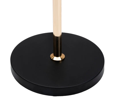 Lampada da terra moderna asta in metallo dorato paralume in tessuto nero cm Ø 33x165h