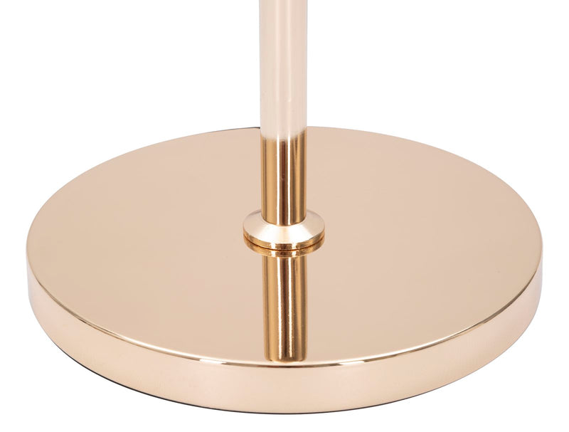 Lampada da pavimento struttura in metallo dorato paralume in tessuto nero cm Ø 40x167h