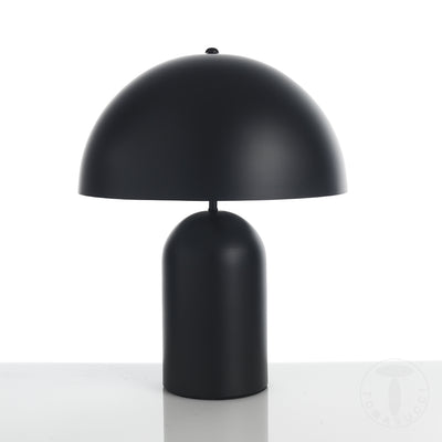 Lampada da tavolo design in acciaio colore nero cm Ø 38x48h