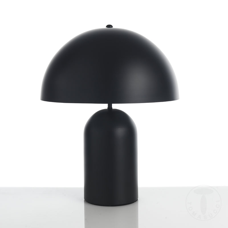 Lampada da tavolo design in acciaio colore nero cm Ø 38x48h