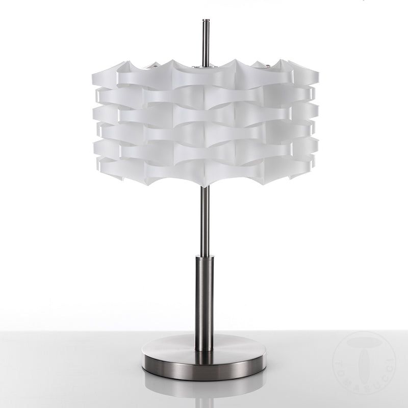 Lampada da tavolo moderna paralume colore bianco cm Ø 36x47h