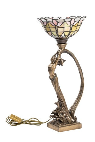 Lampada stile Tiffany da tavolo cm 13X11X55h