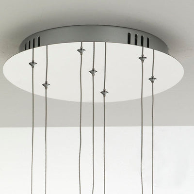 Lampadario a sospensione paralumi a forma di bottiglia in vetro colorato cm Ø 30x120h