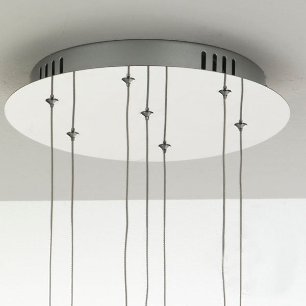 Lampadario a sospensione paralumi a forma di bottiglia in vetro colorato cm Ø 30x120h