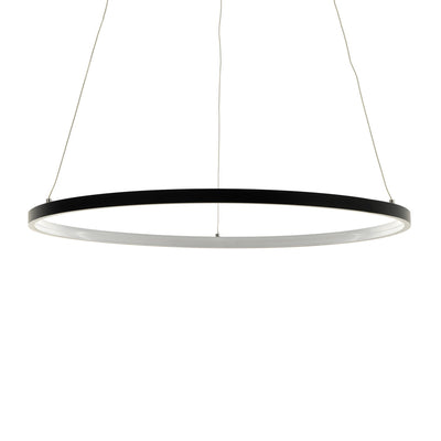 Lampadario a sospensione moderno con anello in alluminio cm Ø 60x92h - vari colori