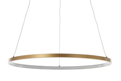 Lampadario a sospensione moderno con anello in alluminio cm Ø 60x92h - vari colori