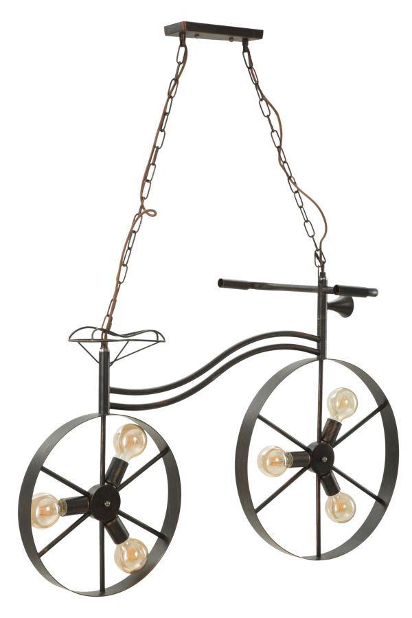 lampdario a sospensione bici in ferro