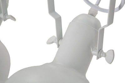 lampadario moderno da studio 4 luci orientabili in metallo bianco