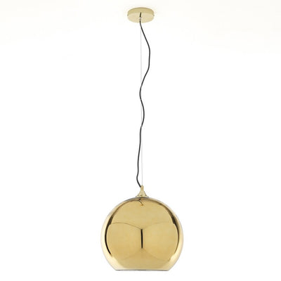 Lampadario a sospensione moderno in vetro verniciato colore oro coprente