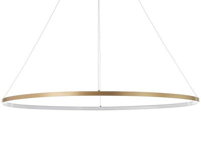 Lampadario a sospensione ovale in alluminio ad anello cm 60x100x92h - vari colori