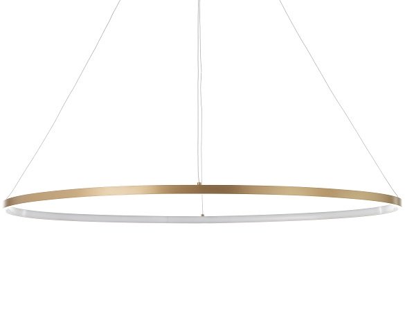Lampadario a sospensione ovale in alluminio ad anello cm 60x100x92h - vari colori
