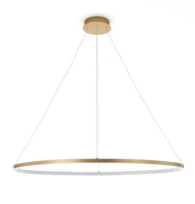 Lampadario a sospensione ovale in alluminio ad anello cm 60x100x92h - vari colori