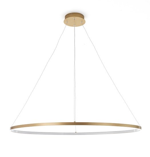 Lampadario a sospensione ovale in alluminio ad anello cm 60x100x92h - vari colori