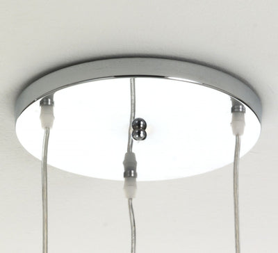 Lampadario moderno 3 paralumi in resina modello teiera cm Ø 35x100h