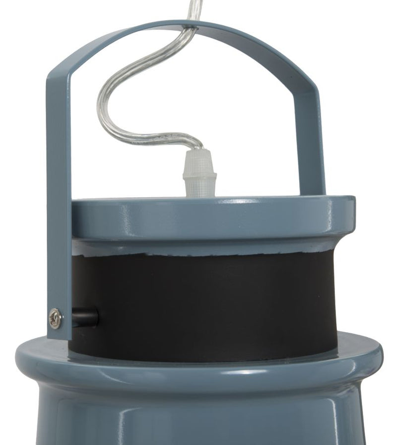 Lampadario a sospensione moderno paralume in metallo colore blu cm Ø 19x44h