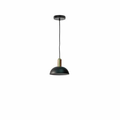 Lampadario a sospensione una luce in metallo colore nero opaco cm Ø 20x150h