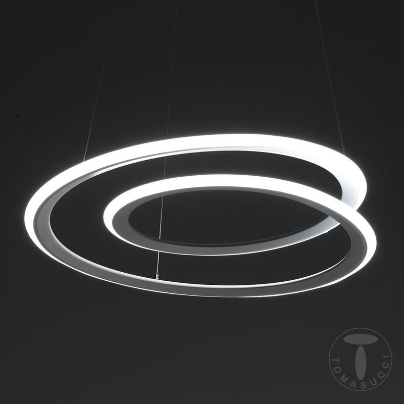 Lampadario design a sospensione a spirale luce a led cm Ø 50x150h