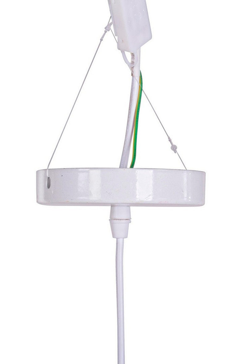 Lampadario stile country in rattan colore bianco e blu per interni o esterni cm Ø37x52h