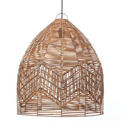 Lampadario in rattan colore naturale per interni ed esterni - varie misure