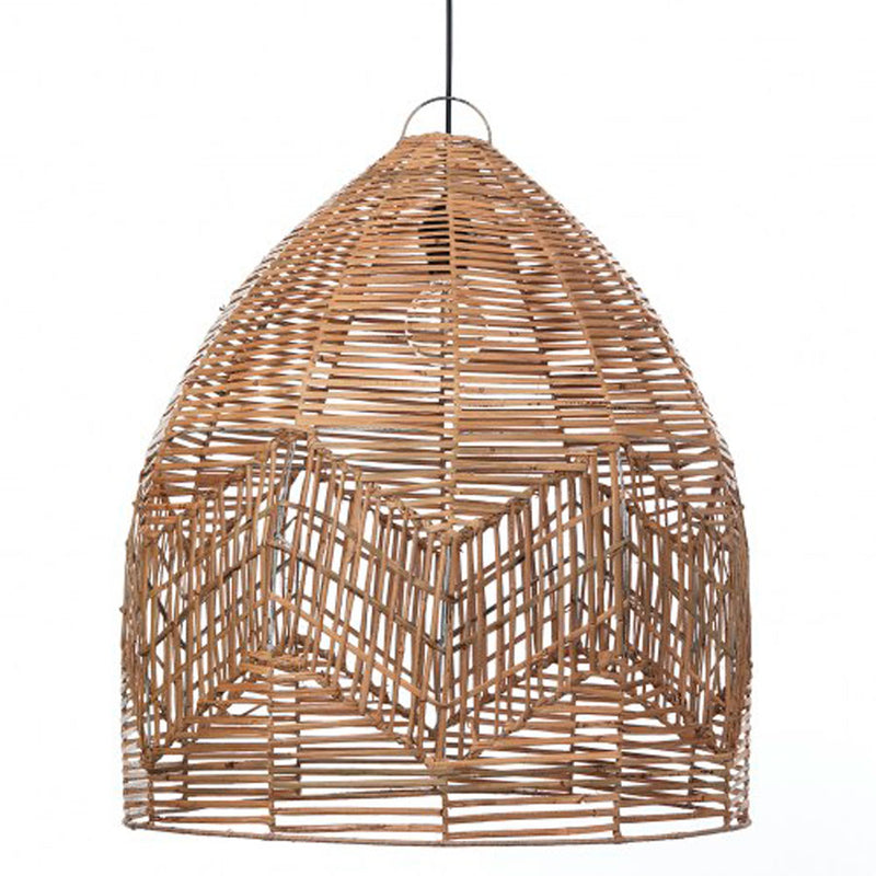 Lampadario in rattan colore naturale per interni ed esterni - varie misure