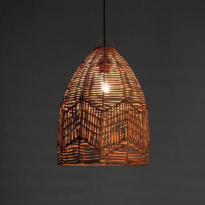 Lampadario in rattan colore naturale per interni ed esterni - varie misure