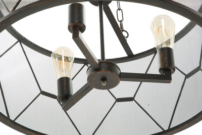 Lampadario a sospensione moderno stile industrial in metallo