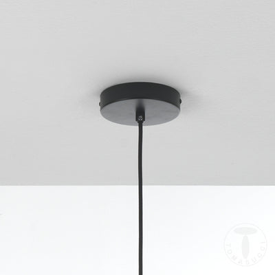 Lampadario a sospensione 7 luci in metallo nero con bracci regolabili cm 82x40x50h