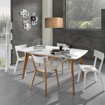 Lampadario moderno per cucina soggiorno paralume tondo effetto legno cm Ø 50x25h