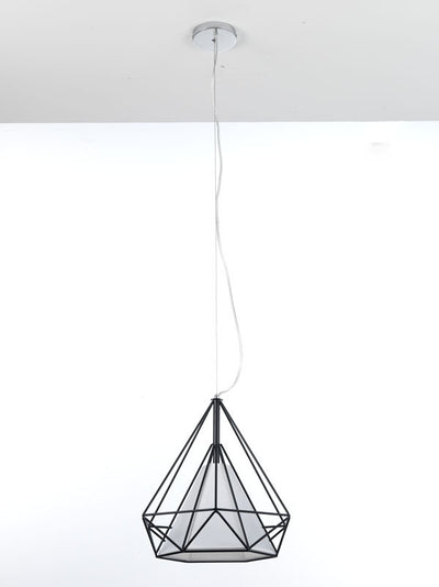Lampadario moderno industrial in metallo colore nero cm Ø 38x36h