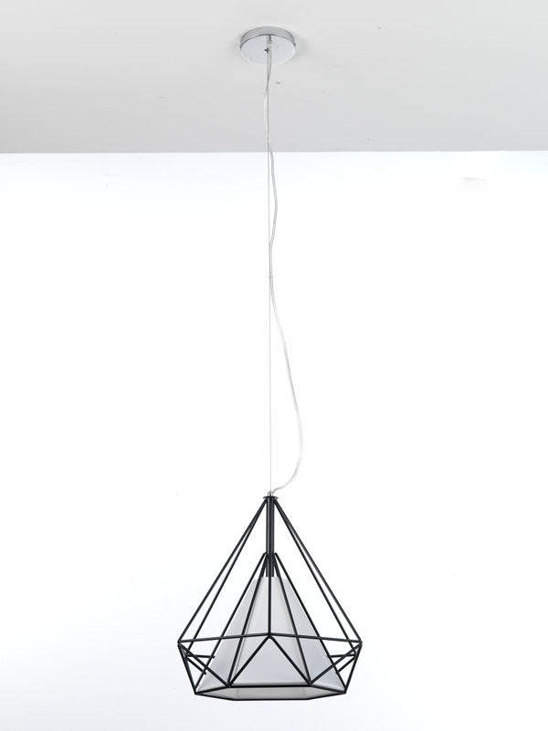 Lampadario moderno industrial in metallo colore nero cm Ø 38x36h