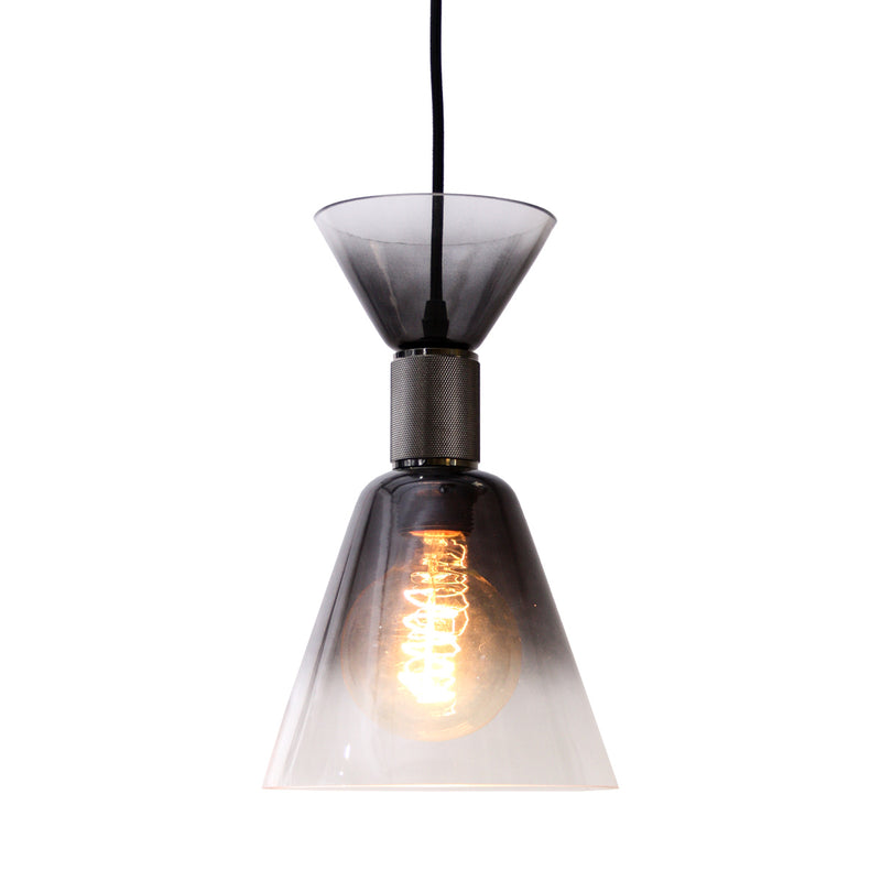 Lampadario moderno una luce a sospensione in vetro cm Ø 25x37h