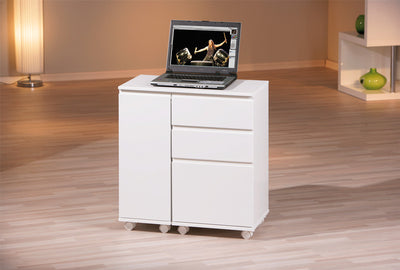 Dacil - mobile scrivania allungabile con cassetti e contenitore cm 66/121x36x72h